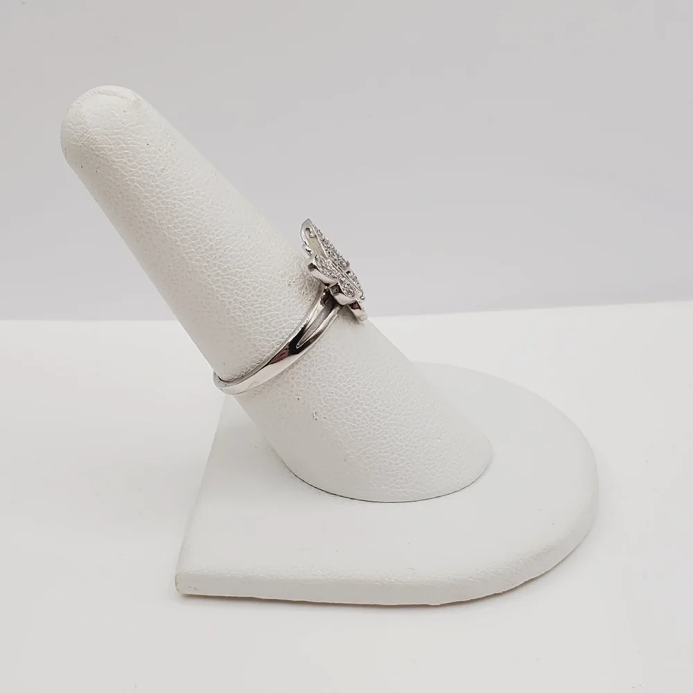 Sparkling Butterfly Ring 925 Sterling Silver Ring Insect Ring Bug Ring 925 Ring